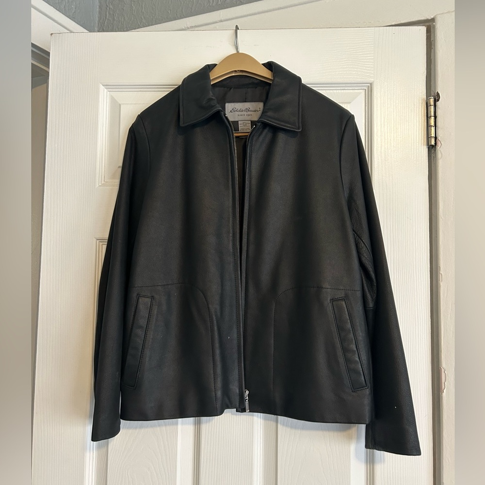 VINTAGE 90s Eddie Bauer Leather Jacket